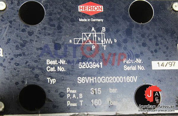 S6VH10G02000160V Herion Solenoid Valve