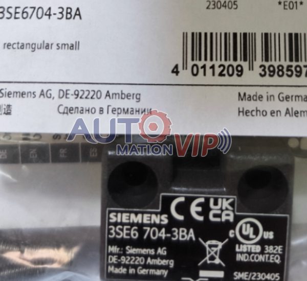 SIEMENS, 3SE6704-3BA, Safety Magnetic Switch