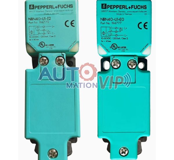 PEPPERL+FUCHS Inductive Sensor, NBN40-U1-E0, NBN40-U1-E2